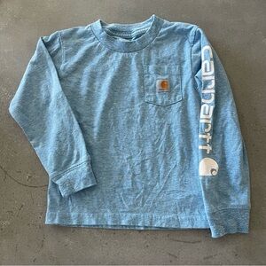 Carhartt baby toddler blue boys long sleeve pocket shirt